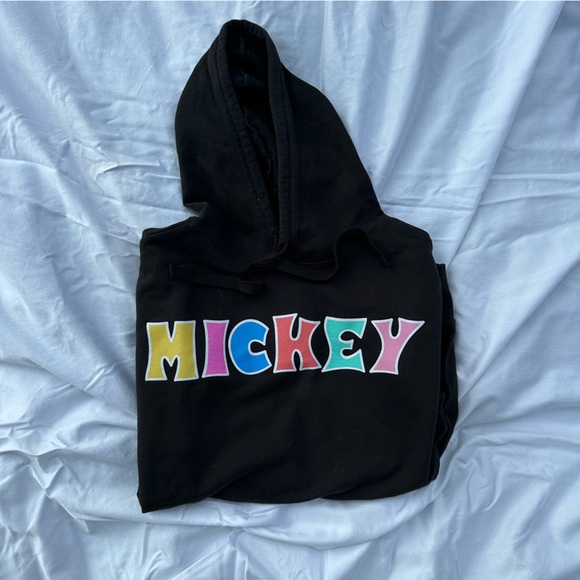 Disney Mickey Mouse x NEFF black hooded pullover sweatshirt - Picture 2 of 11